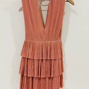 Sabrina Musáyev Rare Sparkle Dusty Rose Mini Dress